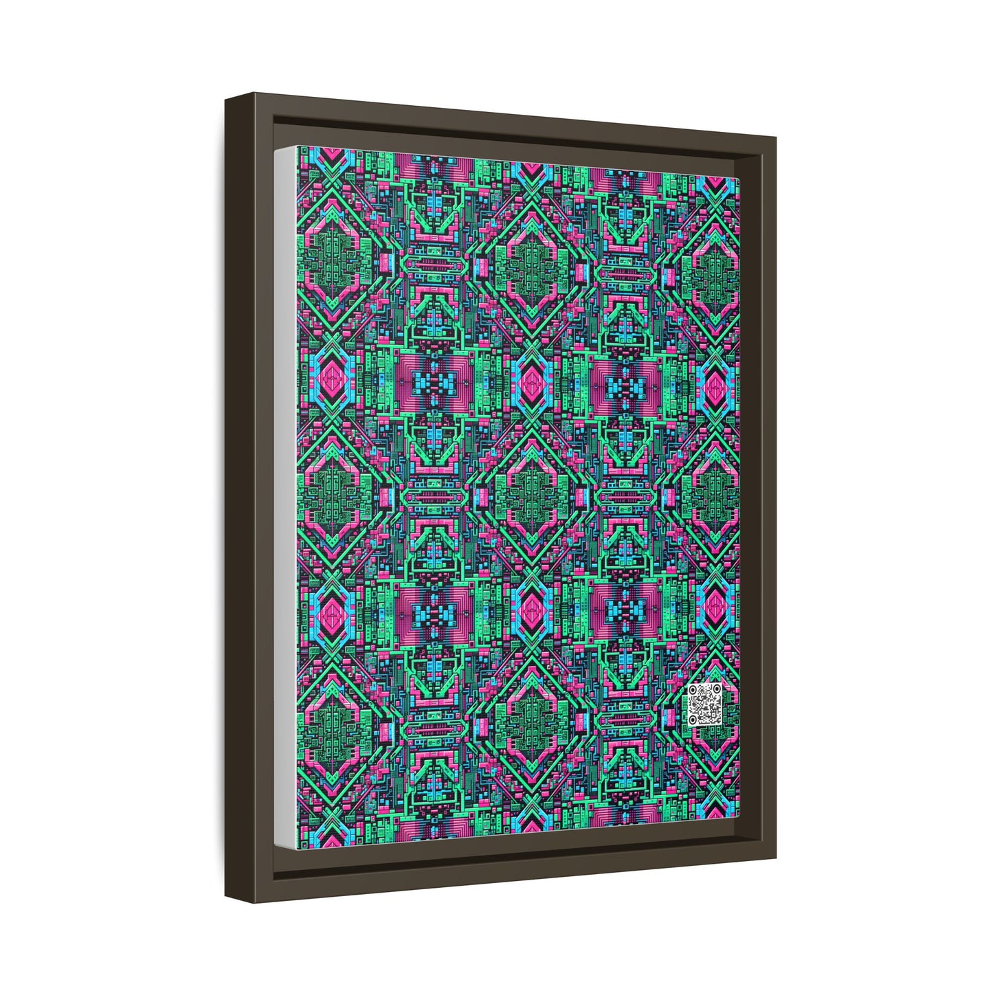 Digital Glitch Vibes Tech-Inspired Streetwear Matte Canvas, Framed (multi-Color) - 8404 Design-71 A