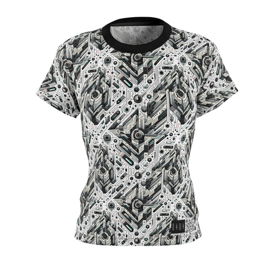 Tech-Infused Streetwear Tech-Forward Minimalism Women's Cut & Sew Tee - 8404 Design-51