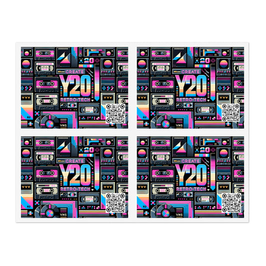 Digital Nostalgia Tech-Inspired Retro Fusion Sticker Sheets - 8404 Design-65