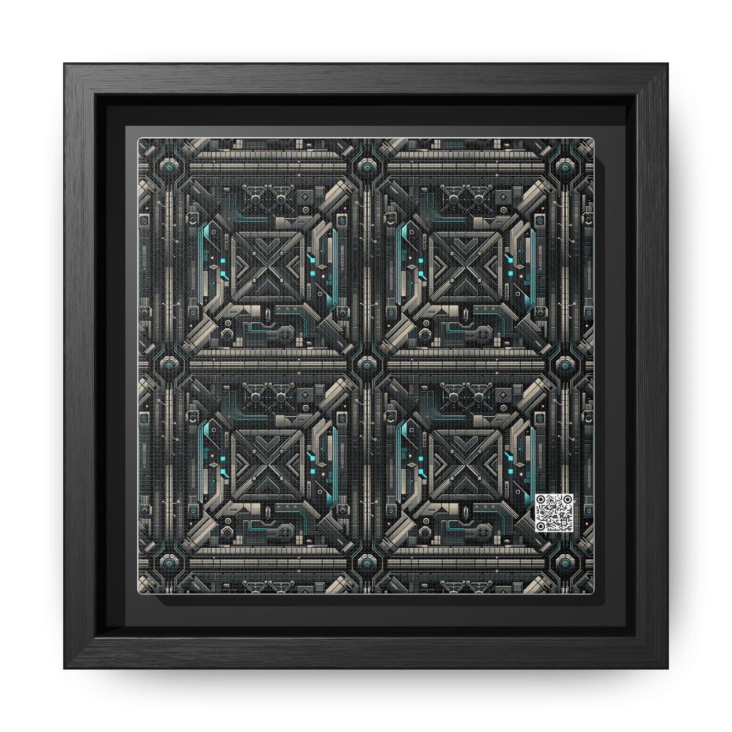 Tech Noir Futuristic Tech Aesthetic with a Dark Twist Matte Canvas, Framed (multi-color) - 8404 Design-59 B