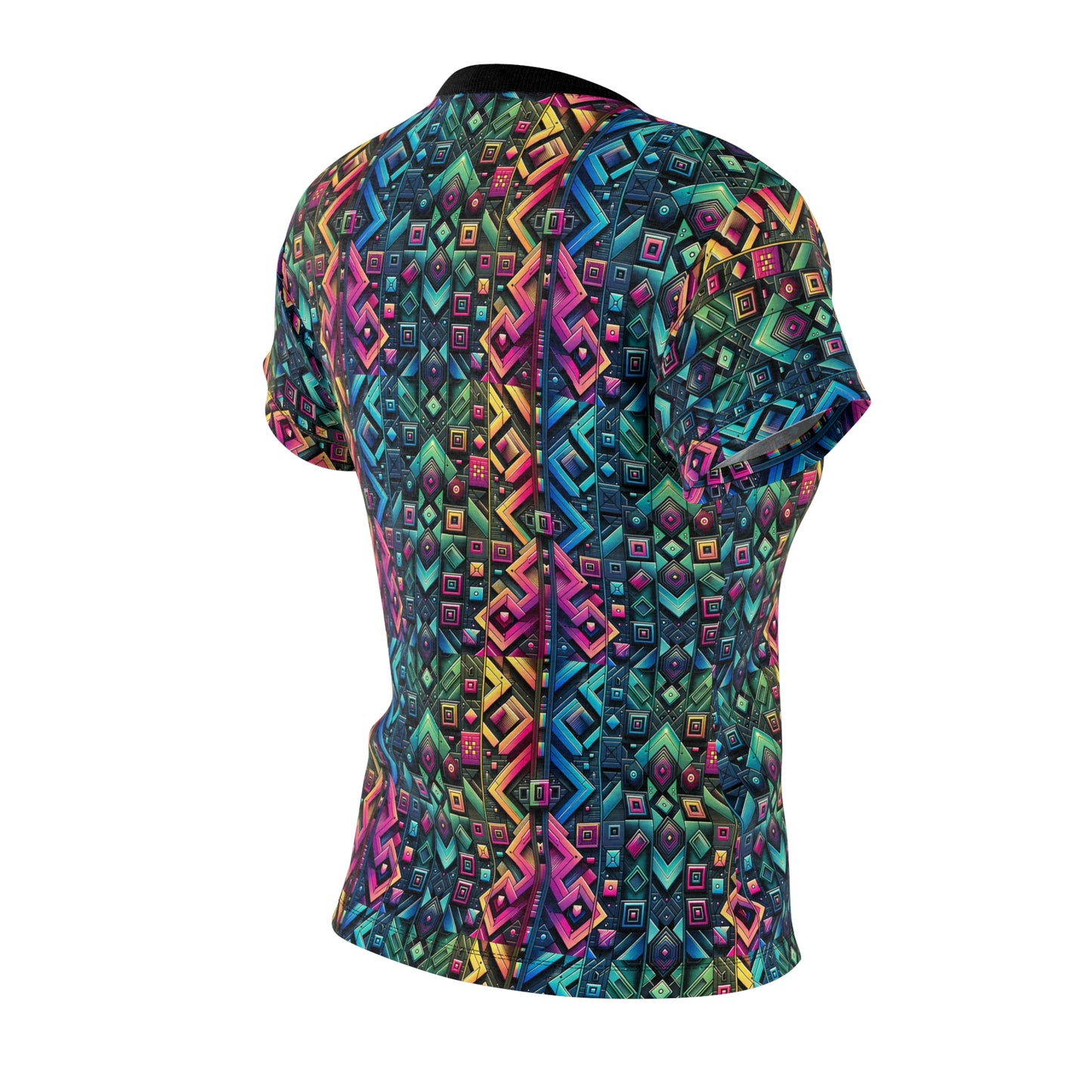 Tech-Inspired Graphics Cyberpunk Cool Women's Cut & Sew Tee - 8404 Design-58