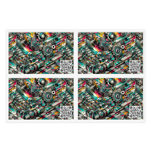Urban Graffiti Fusion Eclectic Street Art Meets Modern Tech Culture Sticker Sheets - 8404 Design-51