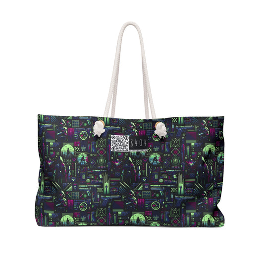 Tech Noir Futuristic Cyberpunk Weekender Bag - 8404 Design-63