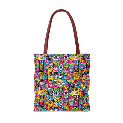 Neon Pop Playful Pop Culture Mashup Tote Bag - 8404 Design-60