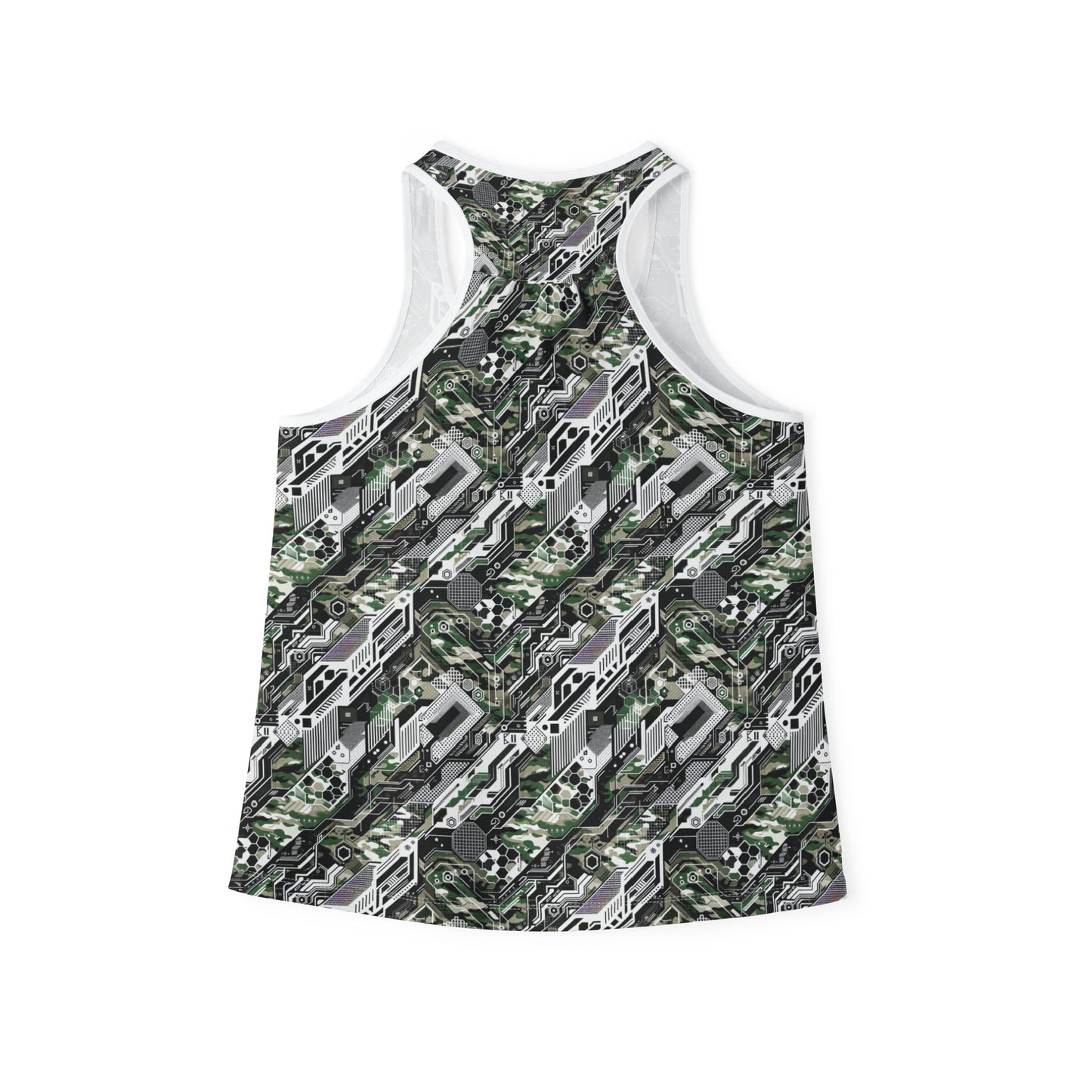 Tech Camo Fusion Tech-Forward Streetwear With a Futuristic Edge Women's Tank Top - 8404 Design-46