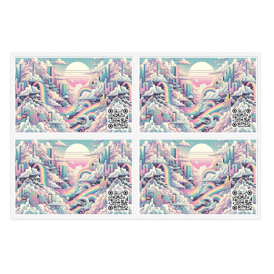 Digital Dreamland Whimsical and Nostalgic Streetwear With a Digital Twist Sticker Sheets - 8404 Design-59