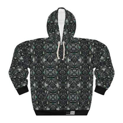 Tech Noir Tech-Forward Minimalism Pullover Hoodie - 8404 Design-52