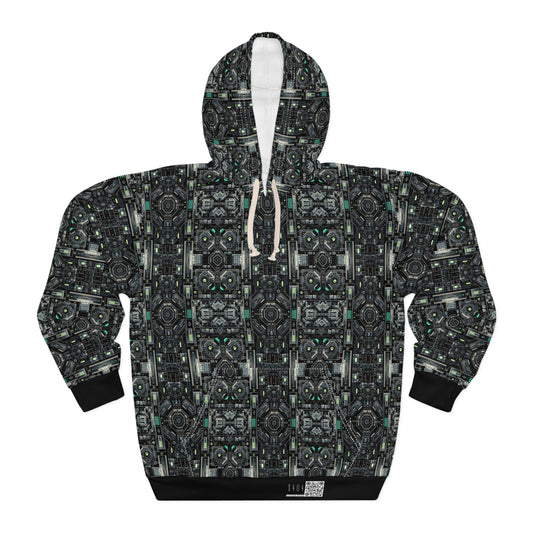 Tech Noir Tech-Forward Minimalism Pullover Hoodie - 8404 Design-52