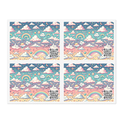 Digital Dreamland Whimsical and Nostalgic Streetwear With a Digital Twist Sticker Sheets - 8404 Design-58