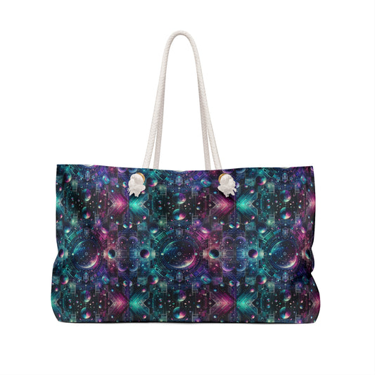 Galactic Hues Tech-Forward Cosmic Fusion Weekender Bag - 8404 Design-59