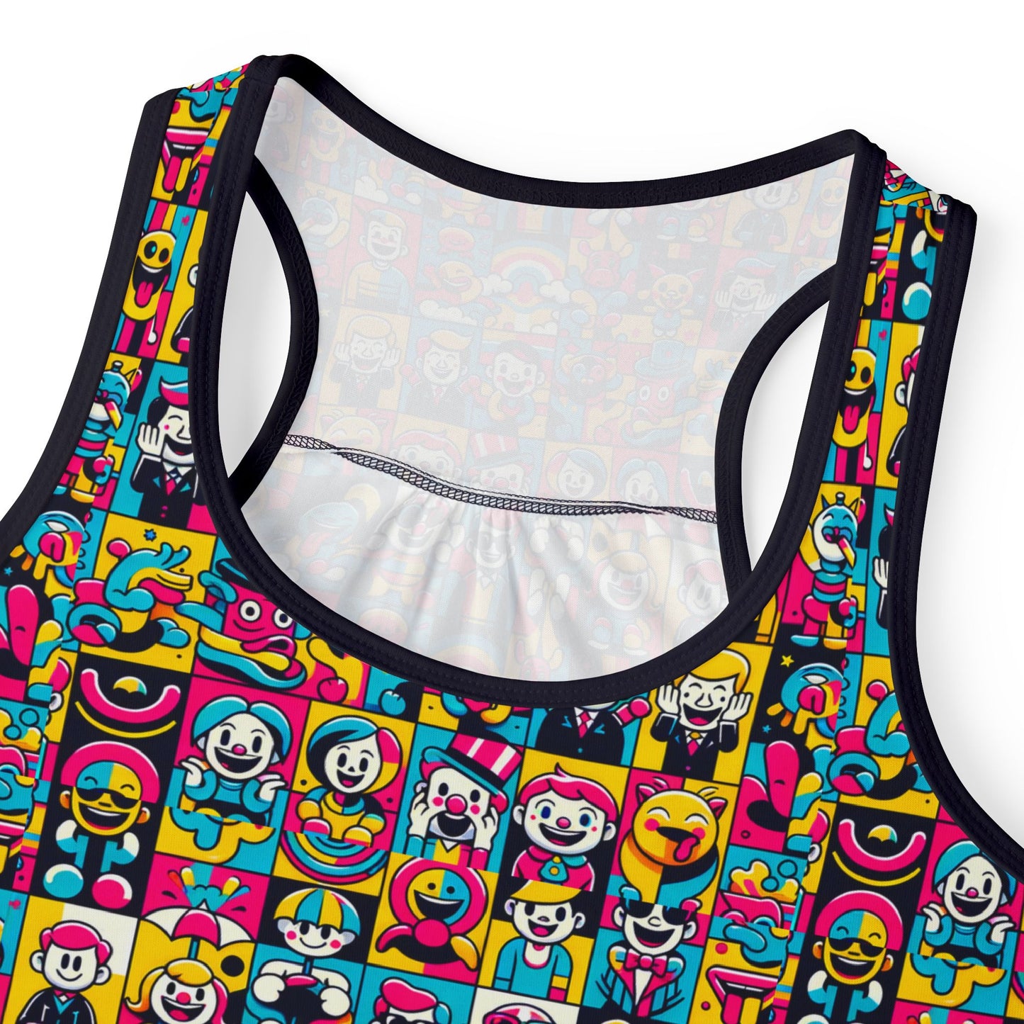 Neon Pop Playful Pop Culture Mashup Women's Tank Top - 8404 Design-60