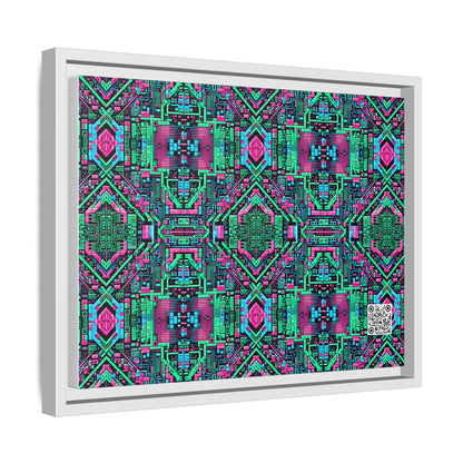 Digital Glitch Vibes Tech-Inspired Streetwear Matte Canvas, Framed (multi-Color) - 8404 Design-71 A