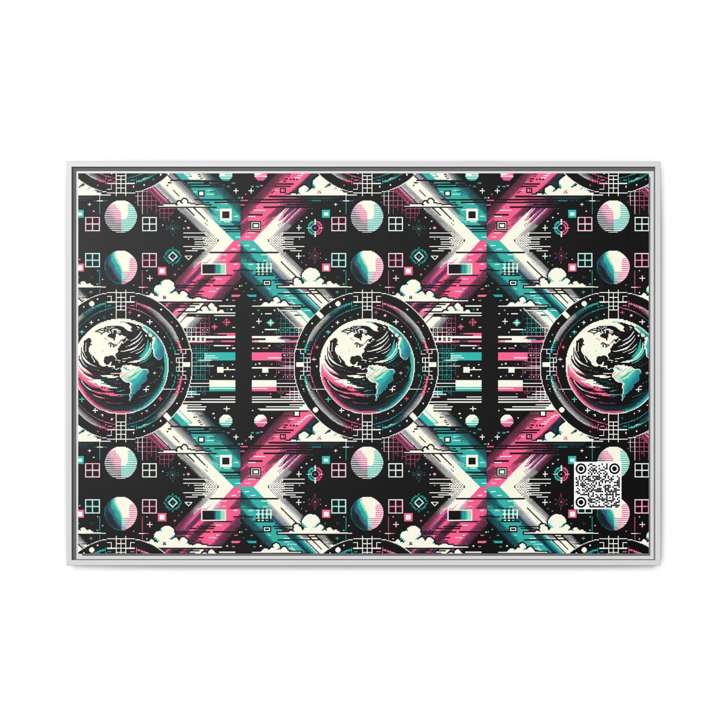 Digital Artistry Digital-native Streetwear Matte Canvas, Framed (multi-color) - 8404 Design-62 A