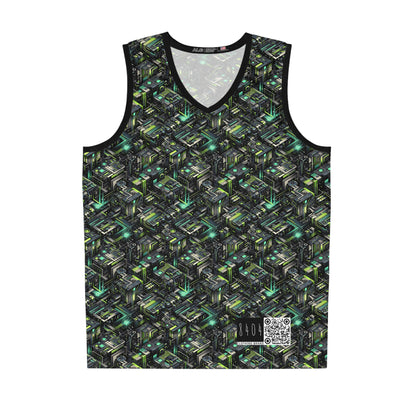 Tech-Infused Graphics Tech-Forward Streetwear Basketball Jersey - 8404 Design-47