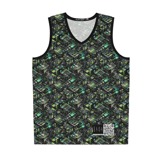 Tech-Infused Graphics Tech-Forward Streetwear Basketball Jersey - 8404 Design-47