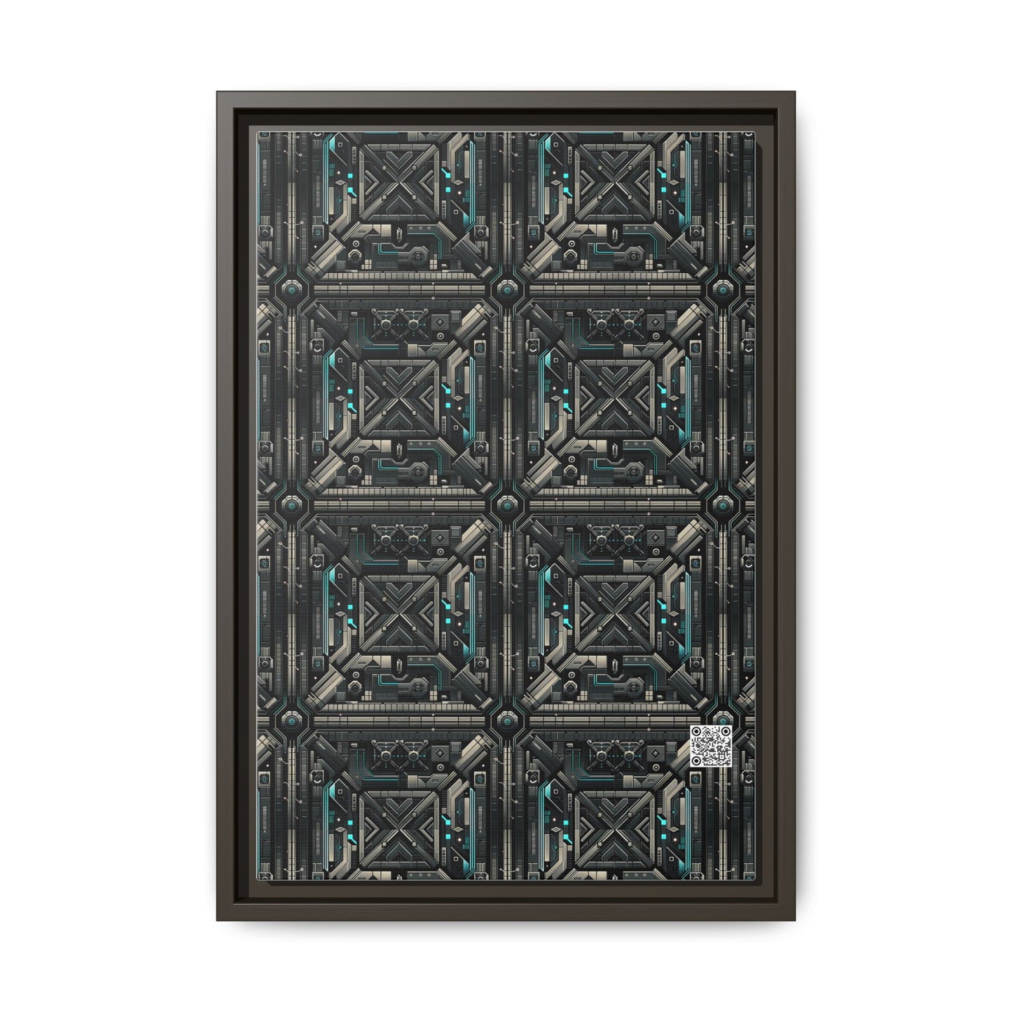 Tech Noir Futuristic Tech Aesthetic with a Dark Twist Matte Canvas, Framed (multi-color) - 8404 Design-59 B