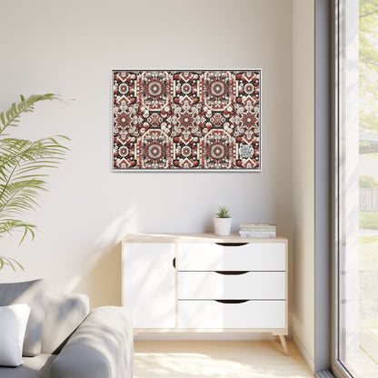 Neo Jomon Sculptural Aesthetics Artisanal Streetwear Matte Canvas, Framed (multi-Color) - 8404 Design-55 A