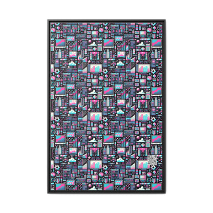 Digital Rebellion Youthful Streetwear with a Rebellious Digital Twist Matte Canvas, Framed (multi-color) - 8404 Design-71 A