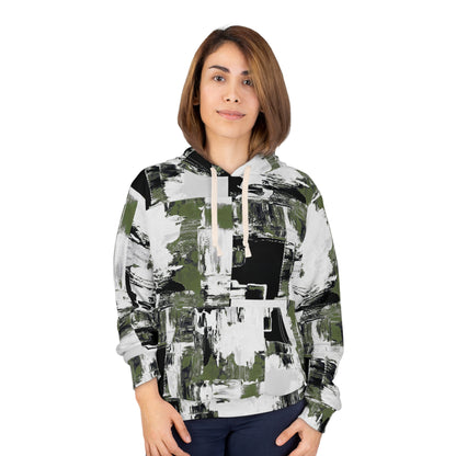 8404 Unisex Adult "green Camo Abstract" Fashion Pullover Hoodie