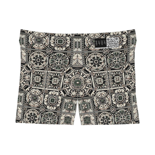 Cyber Garden Party Tech Garden Extravaganza Women's Shorts - 8404 Design-45