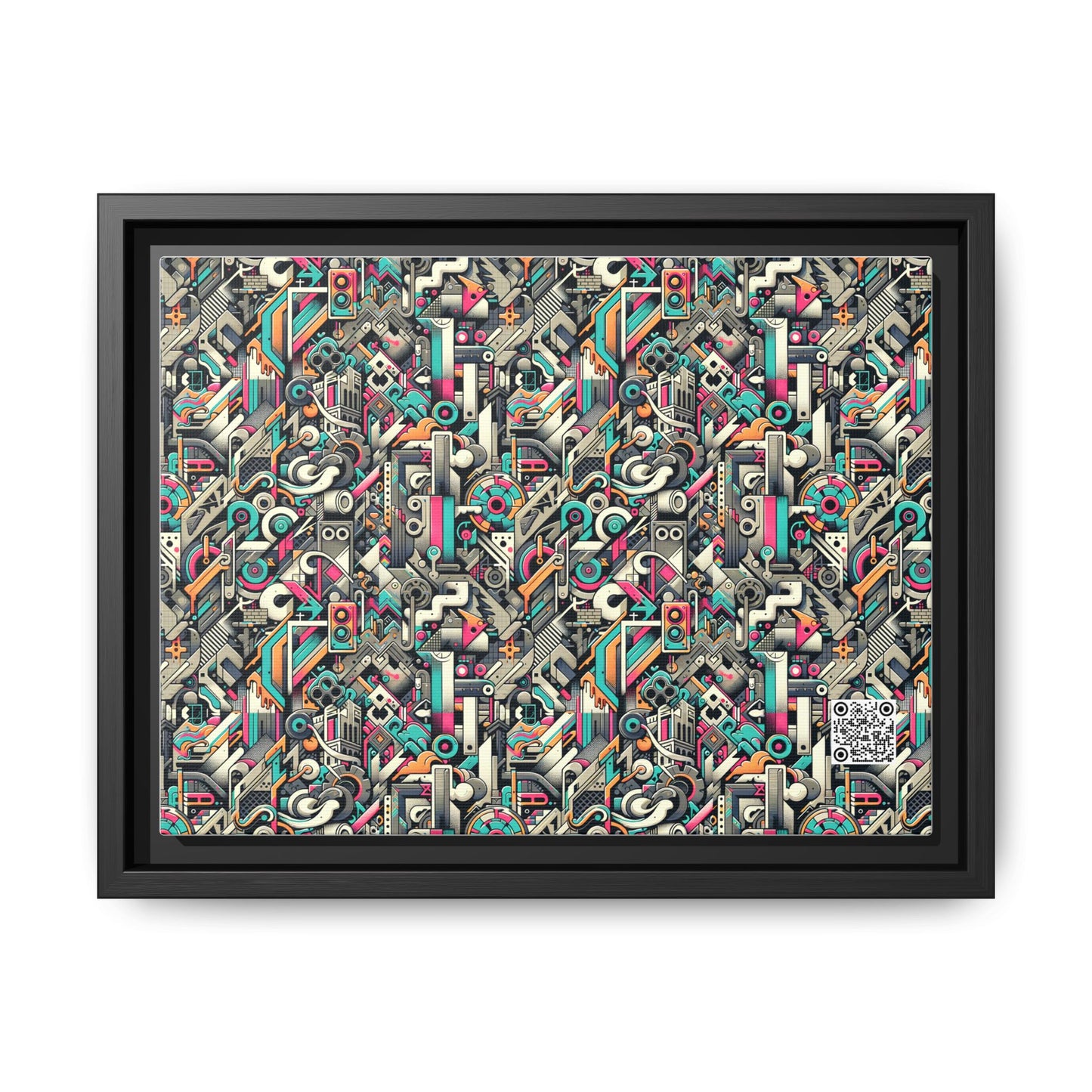 Digital Street Art Urban Street Style Matte Canvas, Framed (multi-color) - 8404 Design-74 A