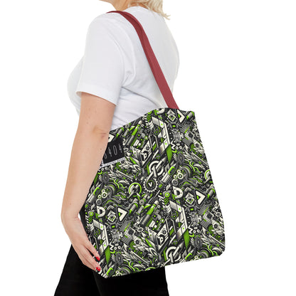 Graffiti Tech Fusion Bold Streetwear Fusion Tote Bag - 8404 Design-59