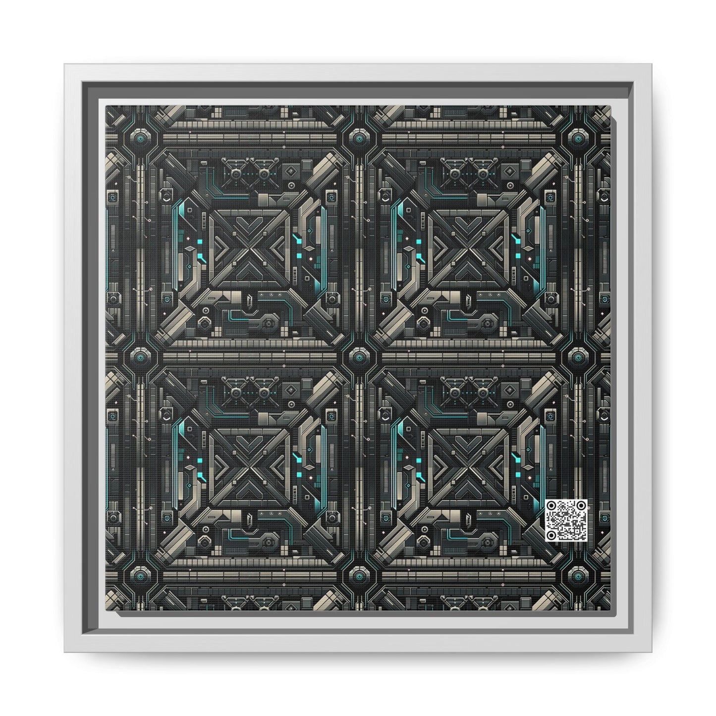 Tech Noir Futuristic Tech Aesthetic with a Dark Twist Matte Canvas, Framed (multi-color) - 8404 Design-59 B