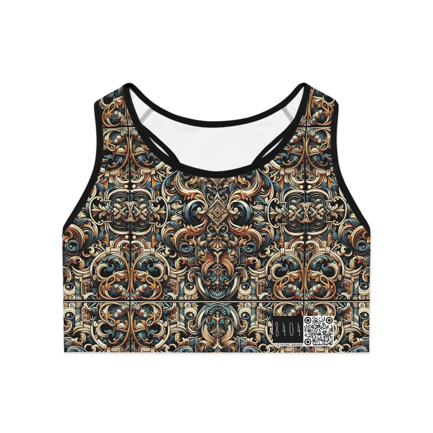 Urban Renaissance Historical Fusion With Street Edge Sports Bra - 8404 Design-59