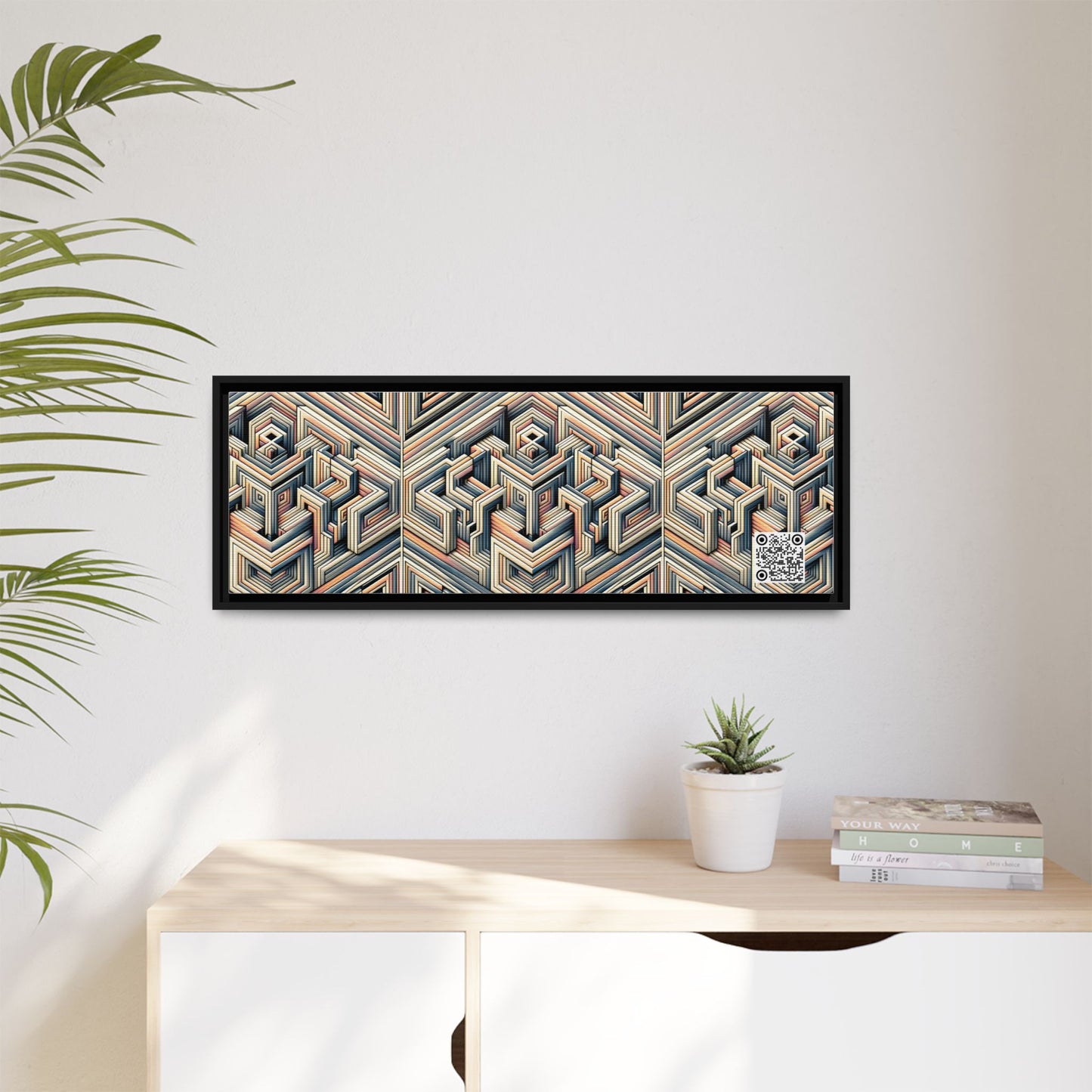 Tech Illusion Graphics Futuristic Artistry Matte Canvas, Framed (multi-color) - 8404 Design-52 B