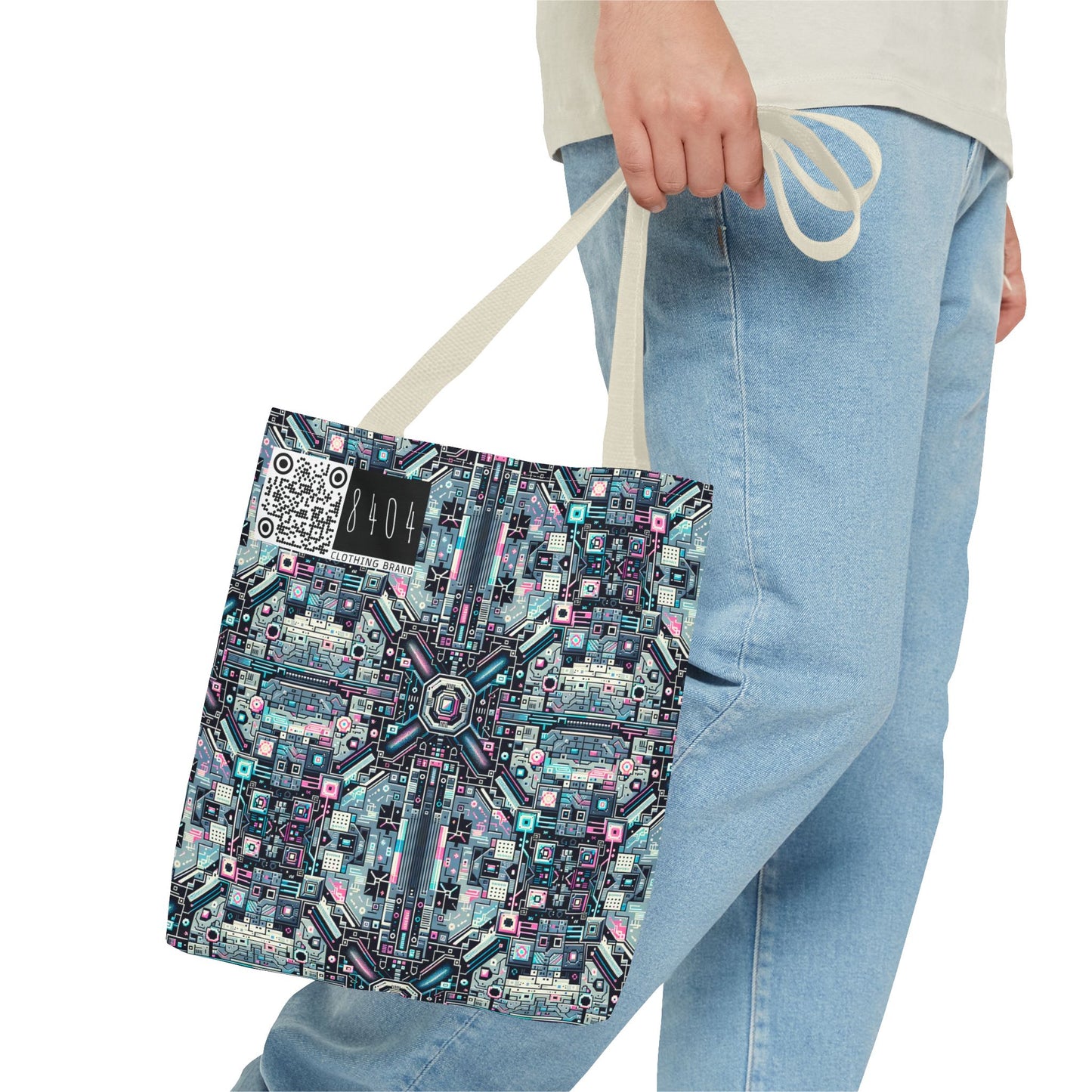 Digital Renaissance Tech-Forward Maximalism Tote Bag - 8404 Design-44