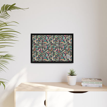 Digital Street Art Urban Street Style Matte Canvas, Framed (multi-color) - 8404 Design-74 B