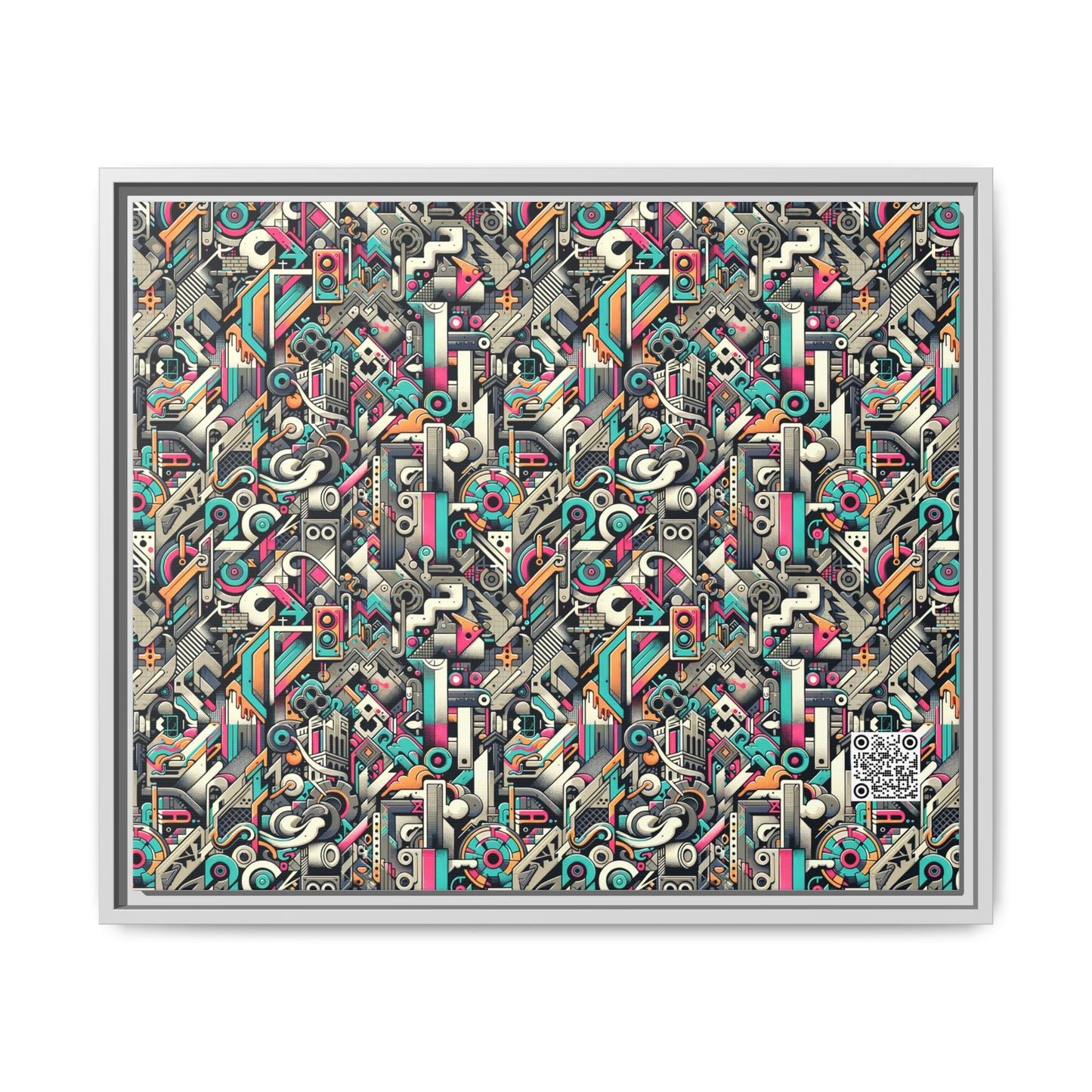 Digital Street Art Urban Street Style Matte Canvas, Framed (multi-color) - 8404 Design-74 B