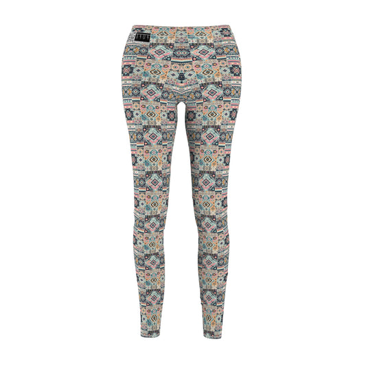 Digital Artisanal Fusion Digital Artisanal Women's Cut & Sew Casual Leggings - 8404 Design-55