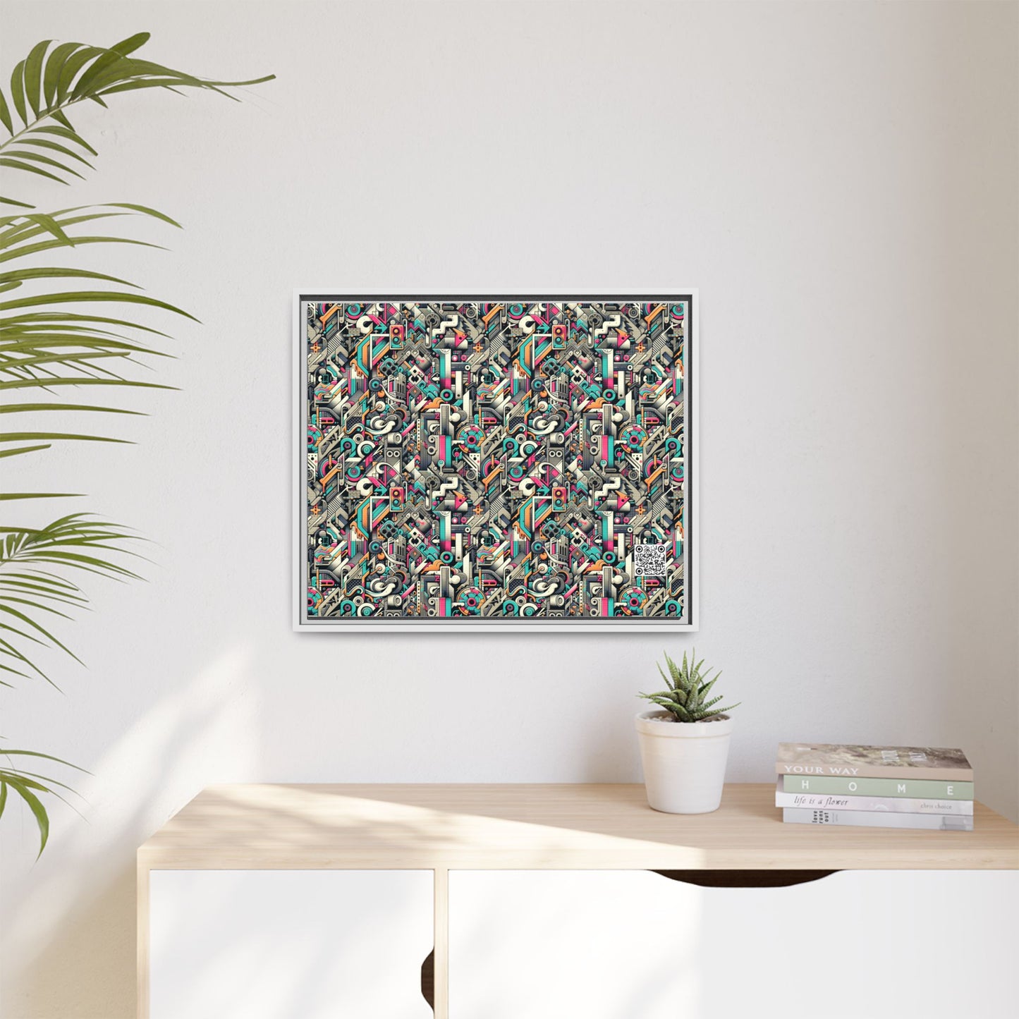 Digital Street Art Urban Street Style Matte Canvas, Framed (multi-color) - 8404 Design-74 B