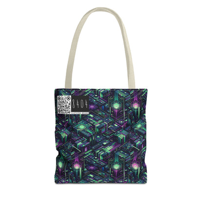 Tech Noir Aesthetics Tech-Forward Urban Dystopia Tote Bag - 8404 Design-43