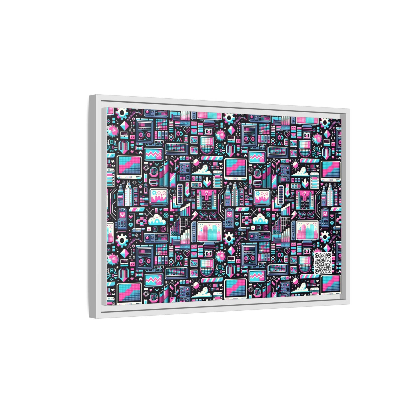 Digital Rebellion Youthful Streetwear with a Rebellious Digital Twist Matte Canvas, Framed (multi-color) - 8404 Design-71 B