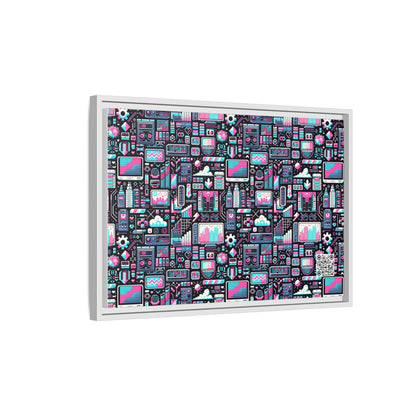Digital Rebellion Youthful Streetwear with a Rebellious Digital Twist Matte Canvas, Framed (multi-color) - 8404 Design-71 B
