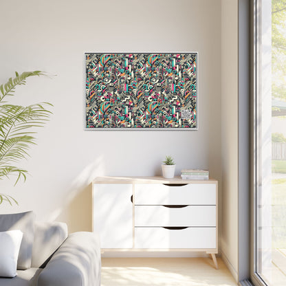 Digital Street Art Urban Street Style Matte Canvas, Framed (multi-color) - 8404 Design-74 A