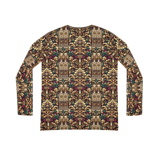 Digital Renaissance Modern Baroque Fusion Women's Long Sleeve V-Neck Shirt - 8404 Design-57