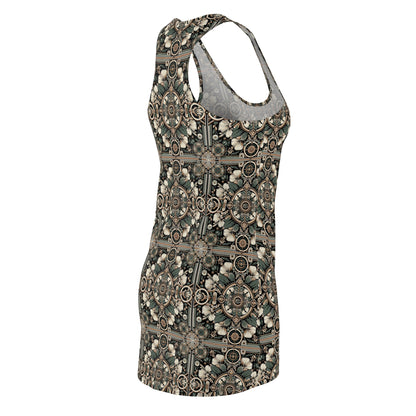 Cyber Garden Party Tech Garden Extravaganza Women's Cut & Sew Racerback Dress - 8404 Design-66