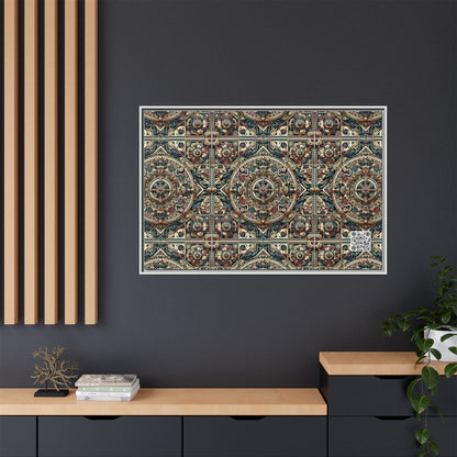 Urban Renaissance Historical Fusion With Street Edge Matte Canvas, Framed (multi-Color) - 8404 Design-57 A