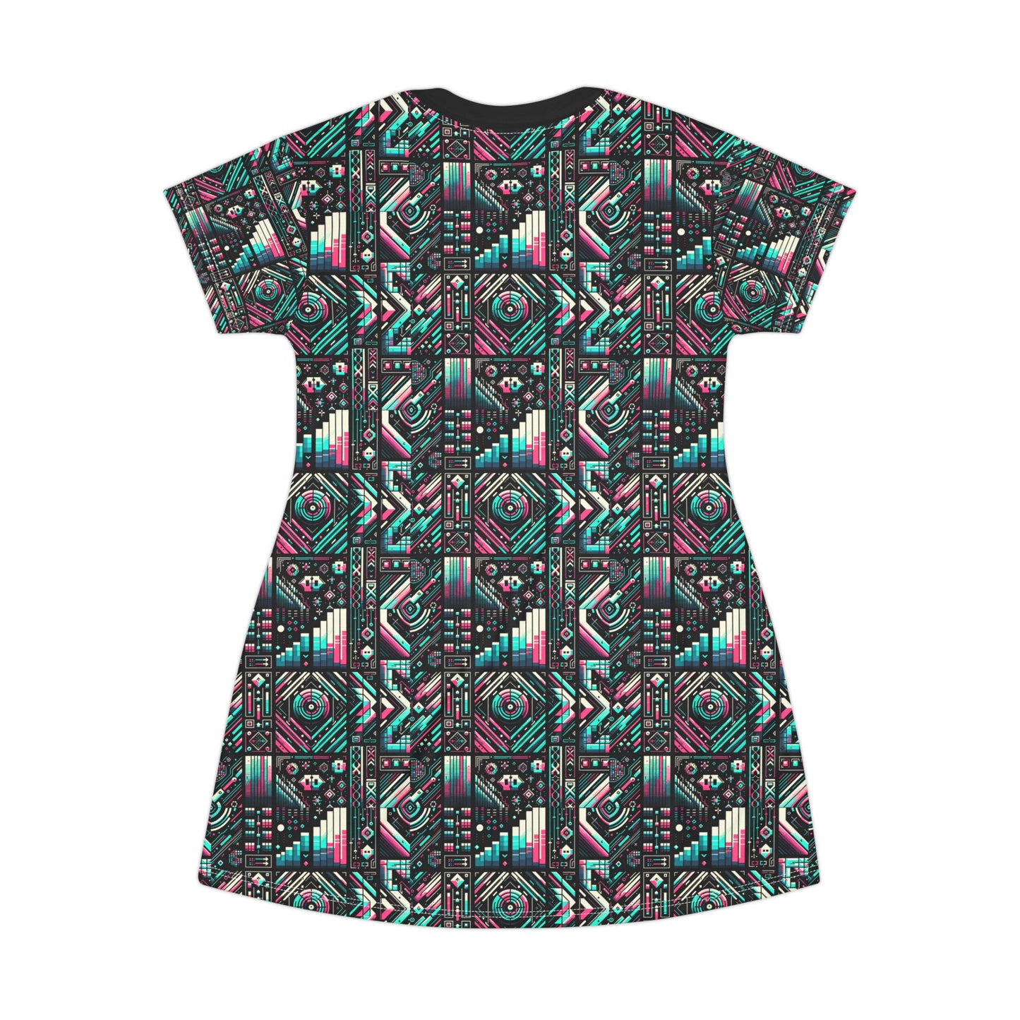 Digital Artistry Digital-native Streetwear T-shirt Dress - 8404 Design-60