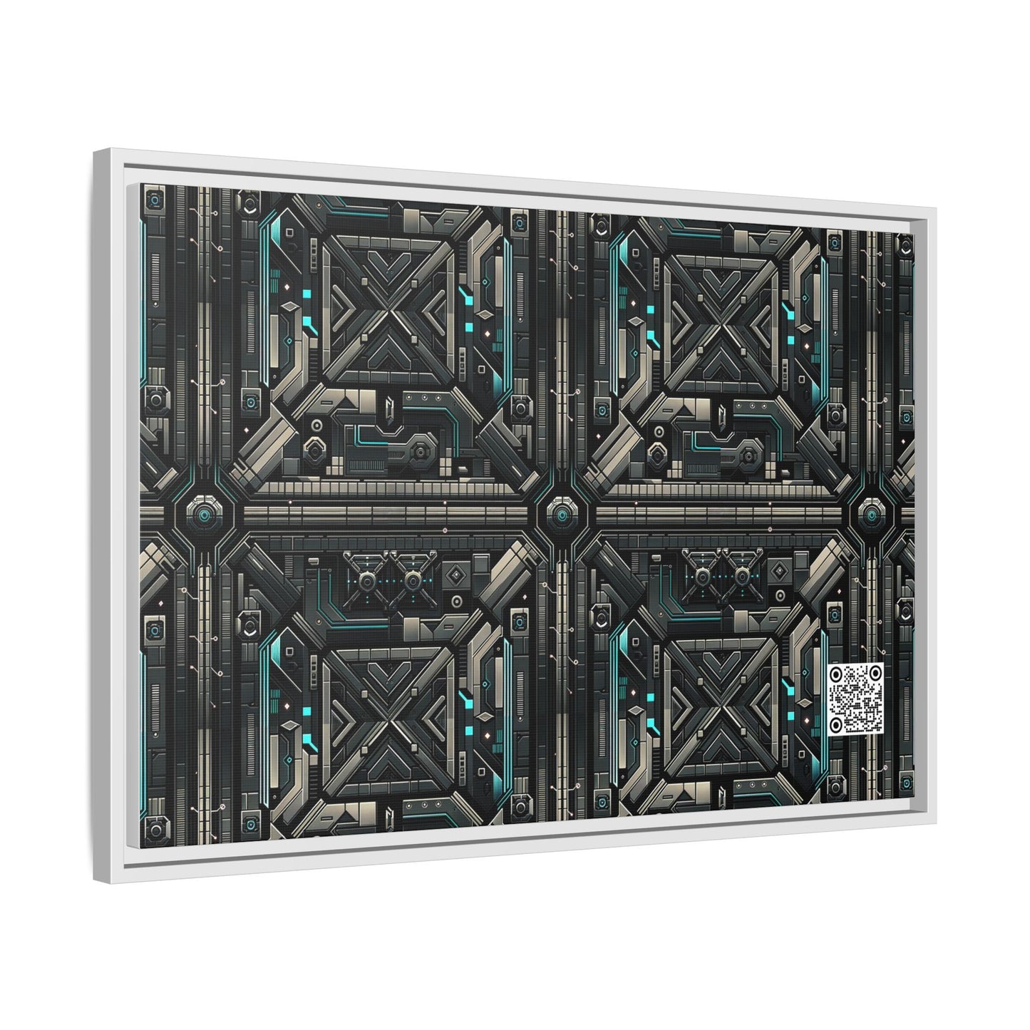 Tech Noir Futuristic Tech Aesthetic with a Dark Twist Matte Canvas, Framed (multi-color) - 8404 Design-59 A
