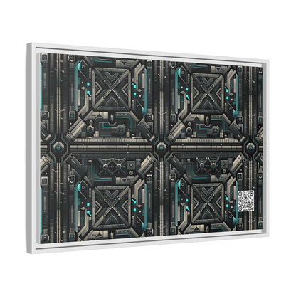 Tech Noir Futuristic Tech Aesthetic with a Dark Twist Matte Canvas, Framed (multi-color) - 8404 Design-59 A