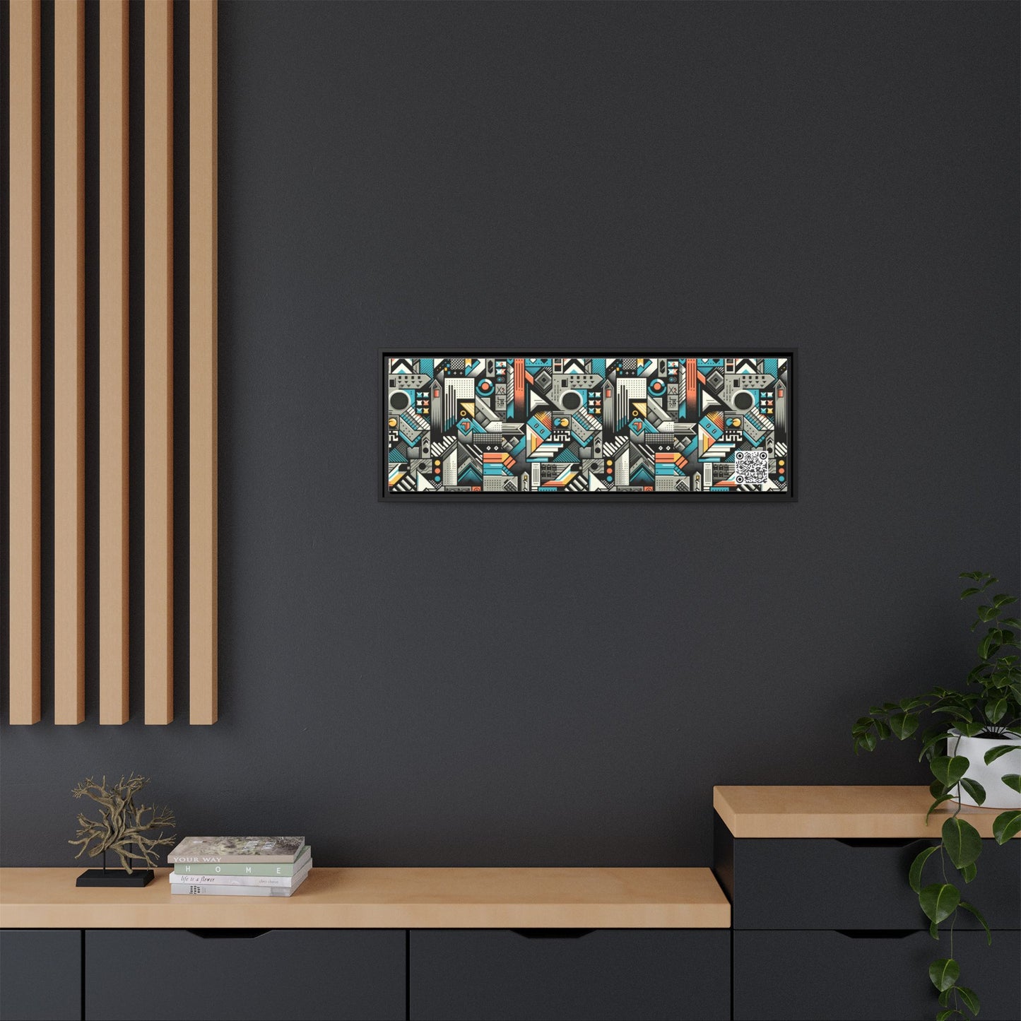 Digital Street Art Urban Street Style Matte Canvas, Framed (multi-color) - 8404 Design-81 B