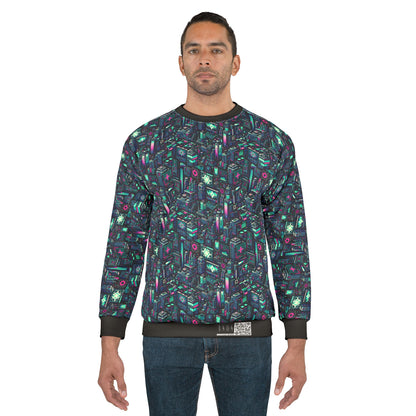Digital Rebellion Tech-Inspired Streetwear Sweatshirt - 8404 Design-58