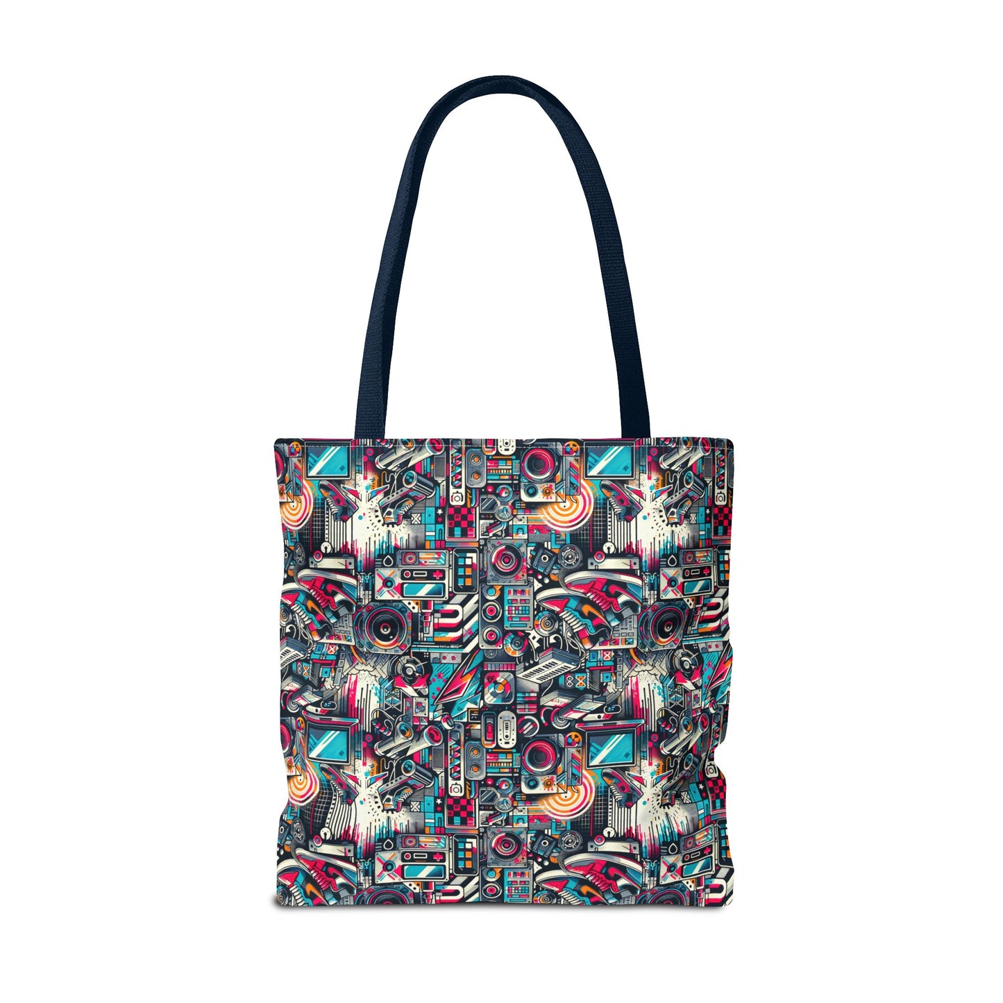 Urban Graffiti Fusion Eclectic Street Art Meets Modern Tech Culture Tote Bag - 8404 Design-50