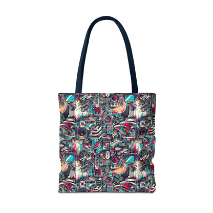 Urban Graffiti Fusion Eclectic Street Art Meets Modern Tech Culture Tote Bag - 8404 Design-50