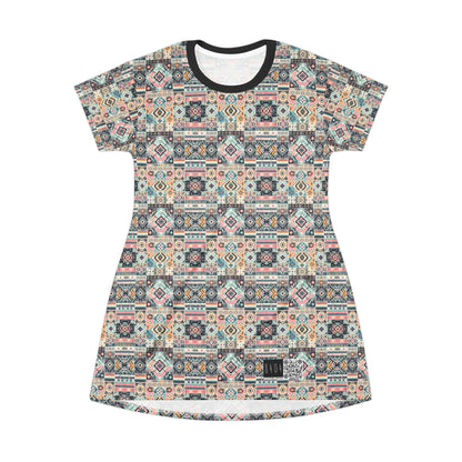 Digital Artisanal Fusion Digital Artisanal T-Shirt Dress - 8404 Design-55