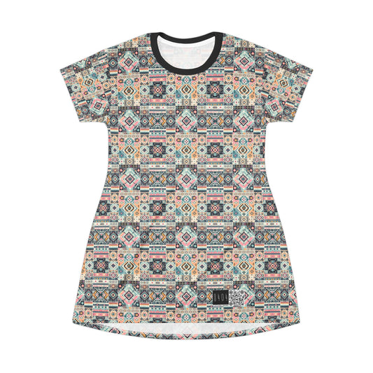 Digital Artisanal Fusion Digital Artisanal T-Shirt Dress - 8404 Design-55